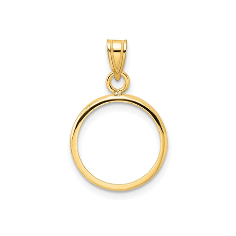14 mm 14k Yellow Gold coin bezel for 14 mm Coin