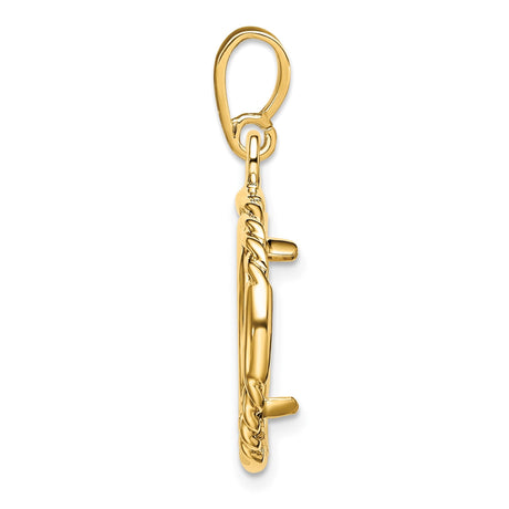 14 mm 14k Yellow Gold coin bezel for 14 mm Coin — alternate view