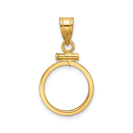 14 mm 10k Yellow Gold coin bezel for 14 mm Coin