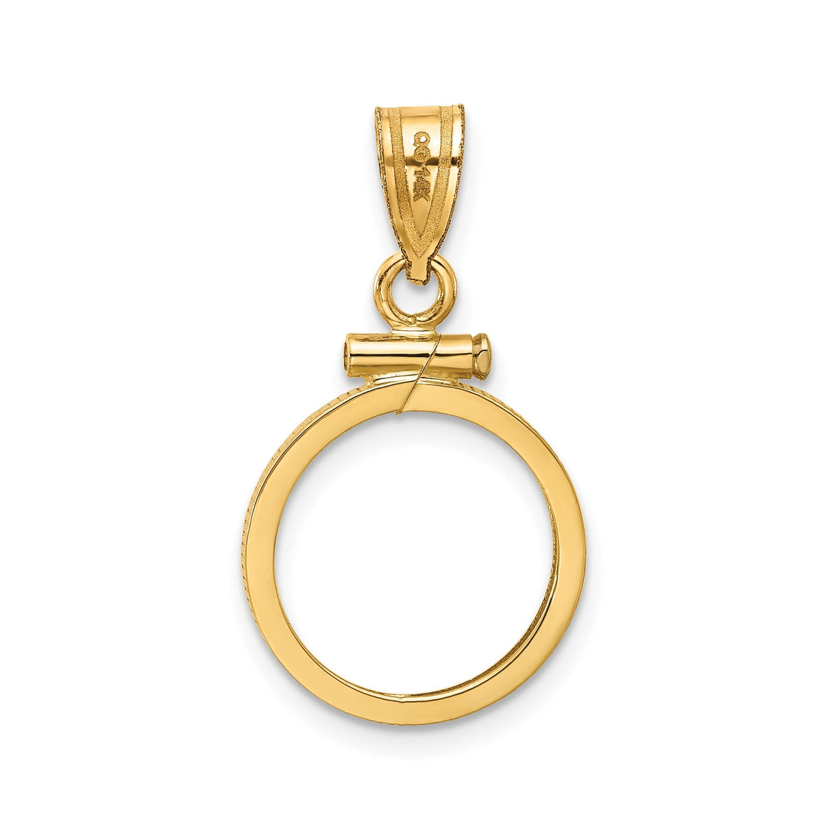 14 mm 14k Yellow Gold coin bezel for 14 mm Coin — additional image