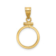 14 mm 14k Yellow Gold coin bezel for 14 mm Coin