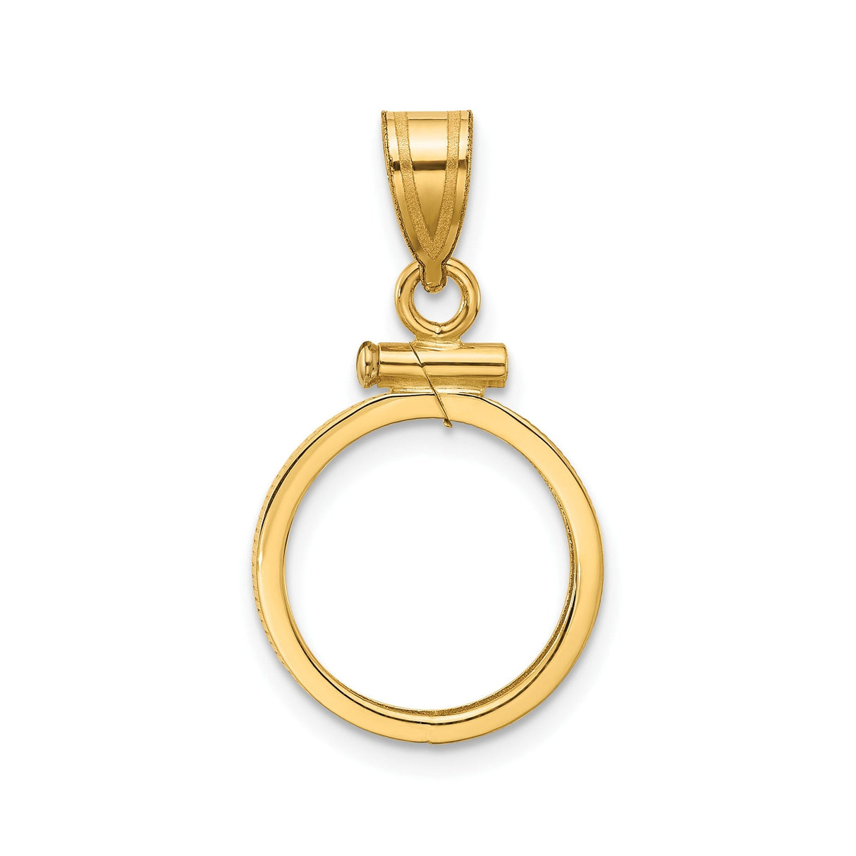 14 mm 14k Yellow Gold coin bezel for 14 mm Coin