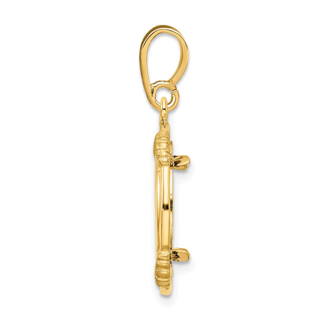 14 mm 14k Yellow Gold coin bezel for 14 mm Coin — alternate view