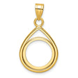 14 mm 14k Yellow Gold coin bezel for 14 mm Coin