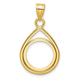 14 mm 14k Yellow Gold coin bezel for 14 mm Coin