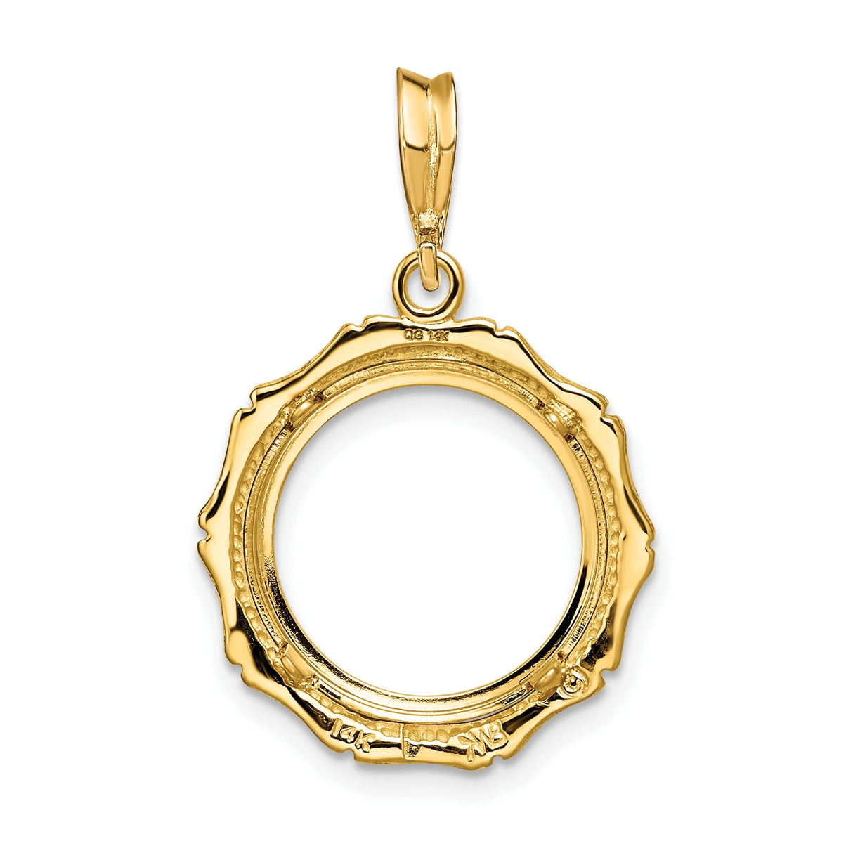 14 mm 14k Yellow Gold coin bezel for 14 mm Coin — additional image