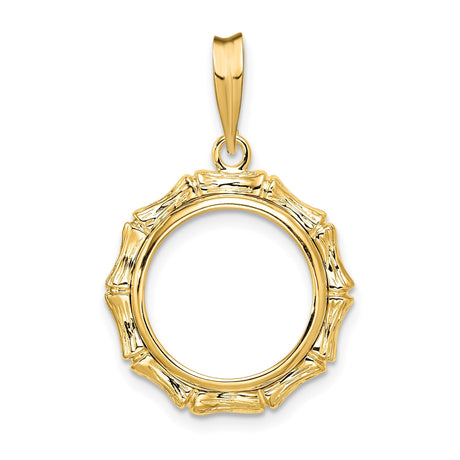 14 mm 14k Yellow Gold coin bezel for 14 mm Coin
