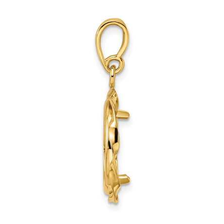 14 mm 14k Yellow Gold coin bezel for 14 mm Coin — alternate view