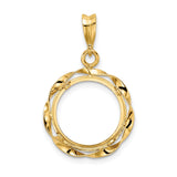 14 mm 14k Yellow Gold coin bezel for 14 mm Coin — additional image