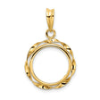 14 mm 14k Yellow Gold coin bezel for 14 mm Coin