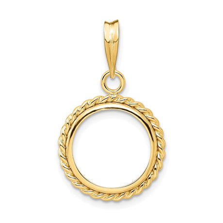 14 mm 14k Yellow Gold coin bezel for 14 mm Coin
