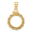 14 mm 14k Yellow Gold coin bezel for 14 mm Coin