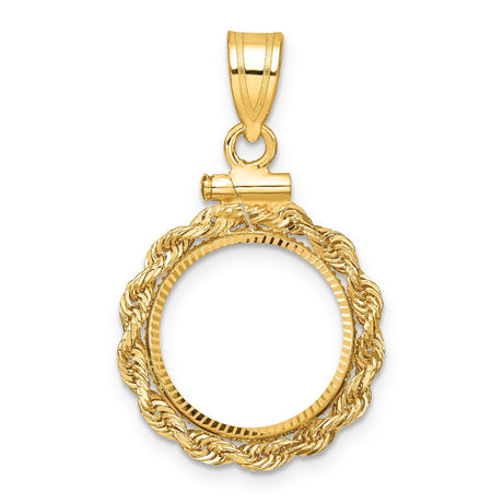 14 mm 14k Yellow Gold coin bezel for 14 mm Coin
