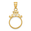 14 mm 14k Yellow Gold coin bezel for 14 mm Coin