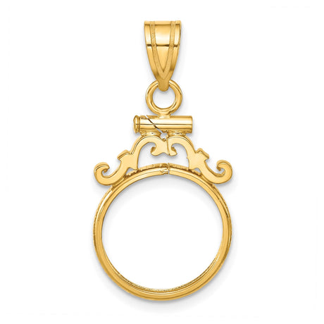 14 mm 14k Yellow Gold coin bezel for 14 mm Coin