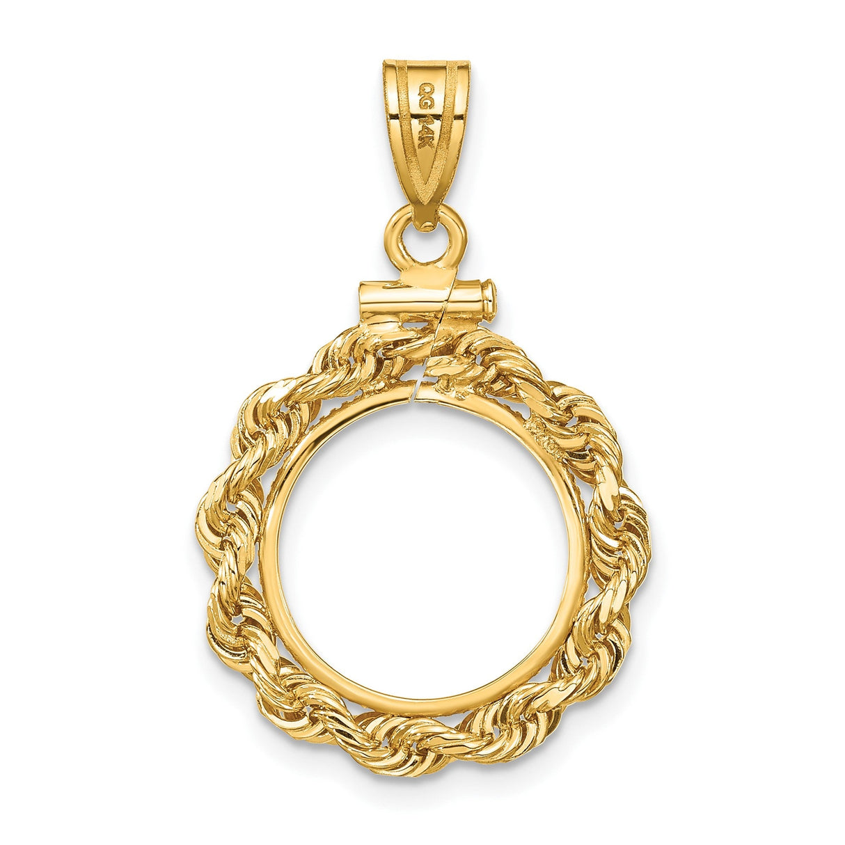 14 mm 14k Yellow Gold coin bezel for 14 mm Coin — additional image