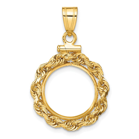 14 mm 14k Yellow Gold coin bezel for 14 mm Coin