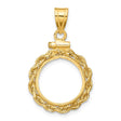 14 mm 14k Yellow Gold coin bezel for 14 mm Coin