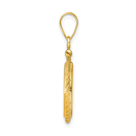 14 mm 14k Yellow Gold coin bezel for 14 mm Coin — alternate view