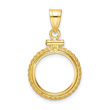 14 mm 14k Yellow Gold coin bezel for 14 mm Coin