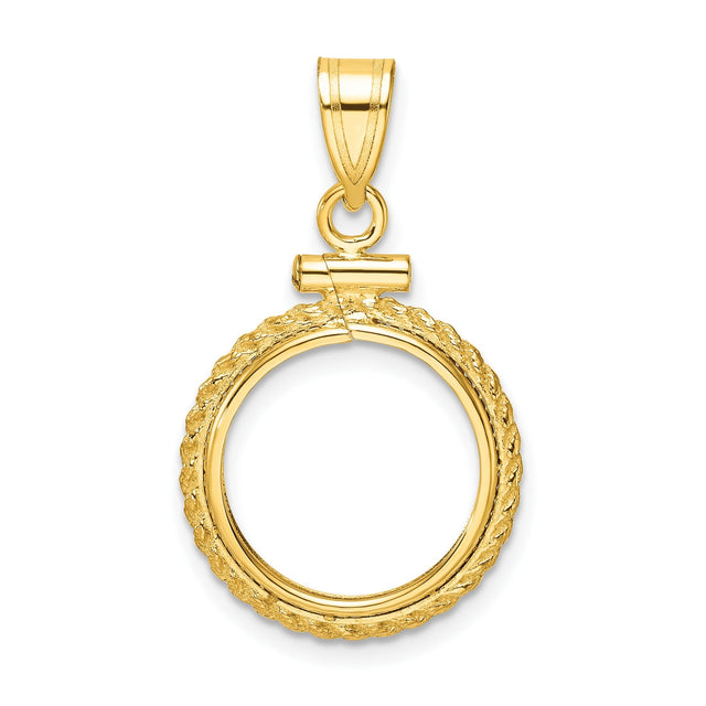14 mm 14k Yellow Gold coin bezel for 14 mm Coin