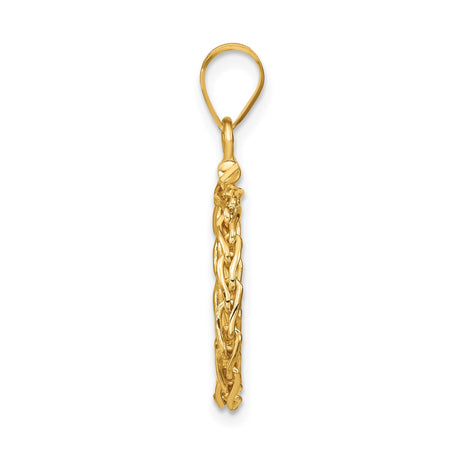 14 mm 14k Yellow Gold coin bezel for 14 mm Coin — alternate view