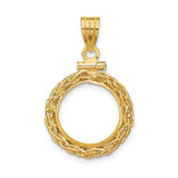 14 mm 14k Yellow Gold coin bezel for 14 mm Coin — additional image