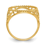14 mm 14k Yellow Gold coin bezel for 14 mm Coin — alternate view