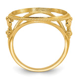 14 mm 14k Yellow Gold coin bezel for 14 mm Coin — alternate view