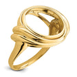 14 mm 14k Yellow Gold coin bezel for 14 mm Coin