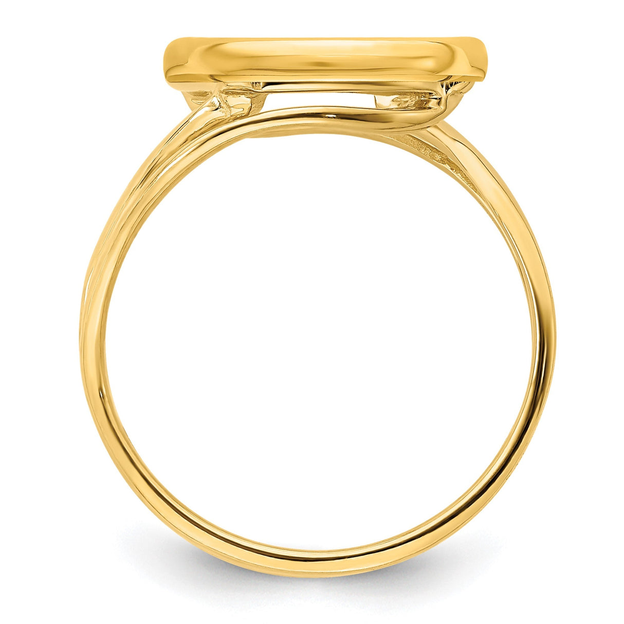 14 mm 14k Yellow Gold coin bezel for 14 mm Coin — alternate view