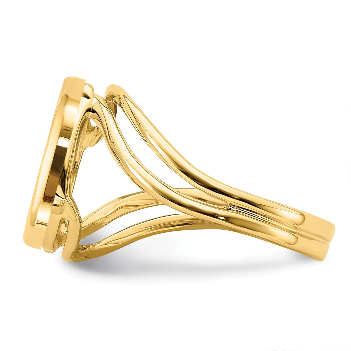 14 mm 14k Yellow Gold coin bezel for 14 mm Coin — additional image