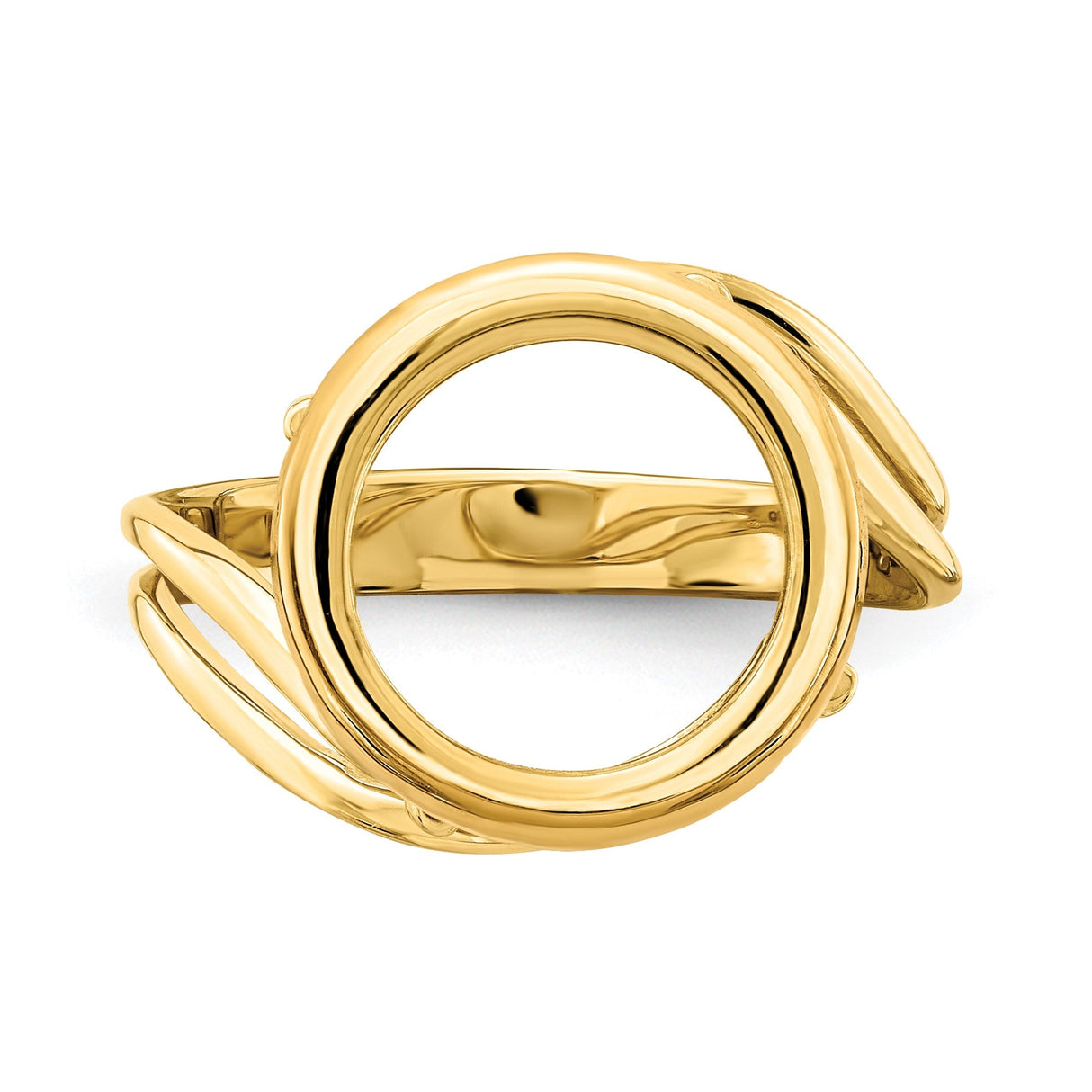 14 mm 14k Yellow Gold coin bezel for 14 mm Coin — additional image