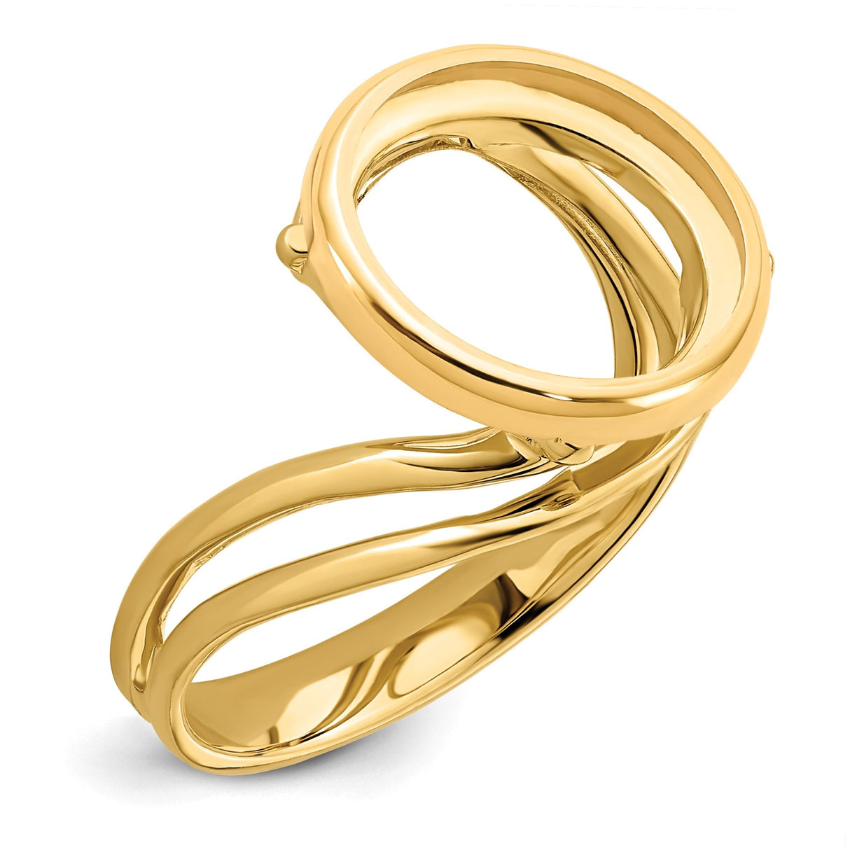 14 mm 14k Yellow Gold coin bezel for 14 mm Coin