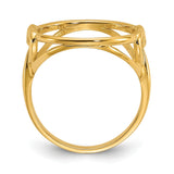 14 mm 14k Yellow Gold coin bezel for 14 mm Coin — alternate view