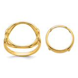 14 mm 14k Yellow Gold coin bezel for 14 mm Coin