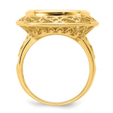 14 mm 14k Yellow Gold coin bezel for 14 mm Coin — alternate view