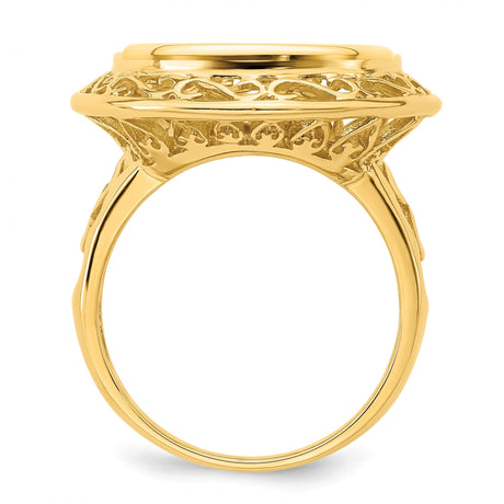 14 mm 14k Yellow Gold coin bezel for 14 mm Coin — alternate view