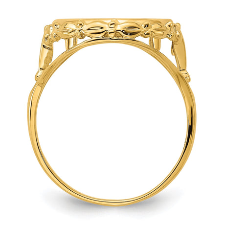 14 mm 14k Yellow Gold coin bezel for 14 mm Coin — alternate view
