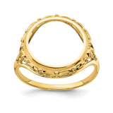 14 mm 14k Yellow Gold coin bezel for 14 mm Coin — additional image