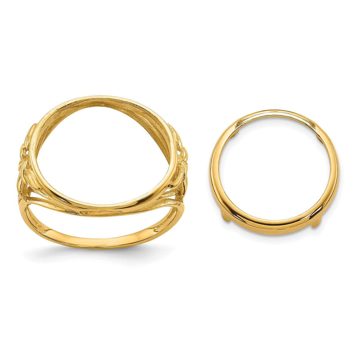 14 mm 14k Yellow Gold coin bezel for 14 mm Coin