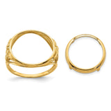 14 mm 14k Yellow Gold coin bezel for 14 mm Coin