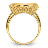 14 mm 14k Yellow Gold coin bezel for 14 mm Coin — alternate view