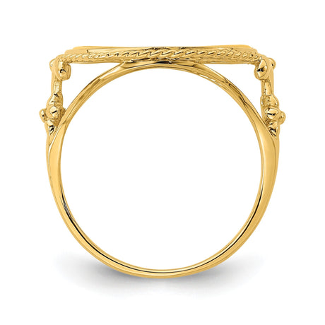14 mm 14k Yellow Gold coin bezel for 14 mm Coin — alternate view
