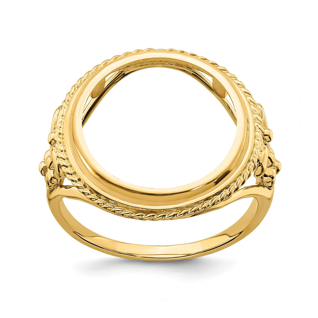 14 mm 14k Yellow Gold coin bezel for 14 mm Coin — additional image