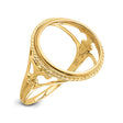 14 mm 14k Yellow Gold coin bezel for 14 mm Coin