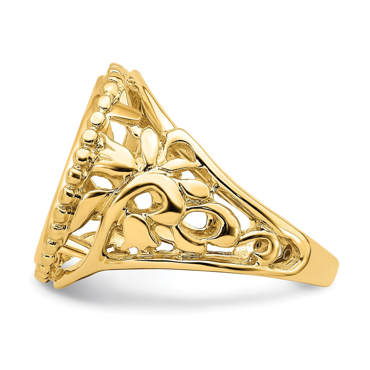 14 mm 14k Yellow Gold coin bezel for 14 mm Coin — additional image