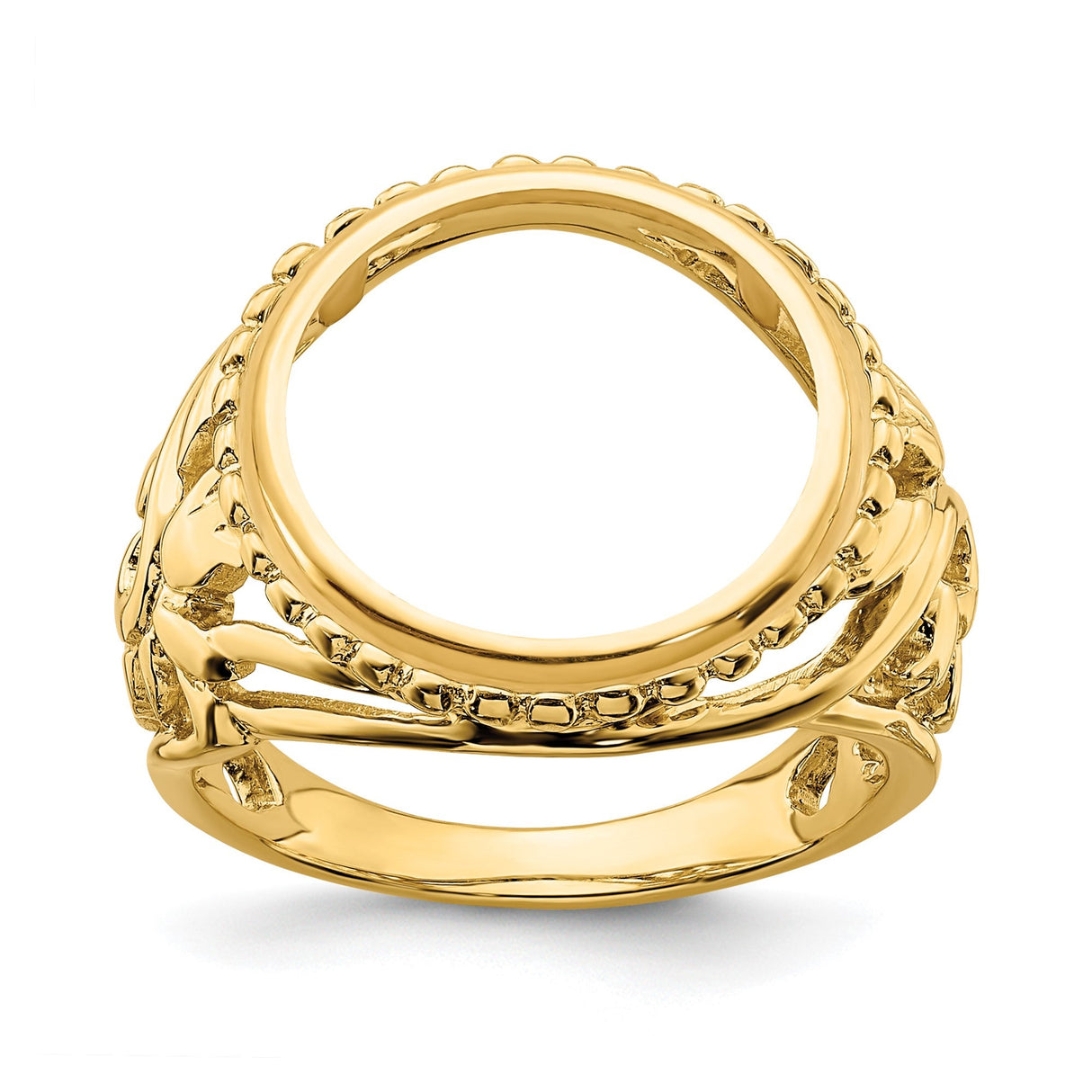 14 mm 14k Yellow Gold coin bezel for 14 mm Coin — additional image