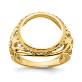 14 mm 14k Yellow Gold coin bezel for 14 mm Coin — additional image