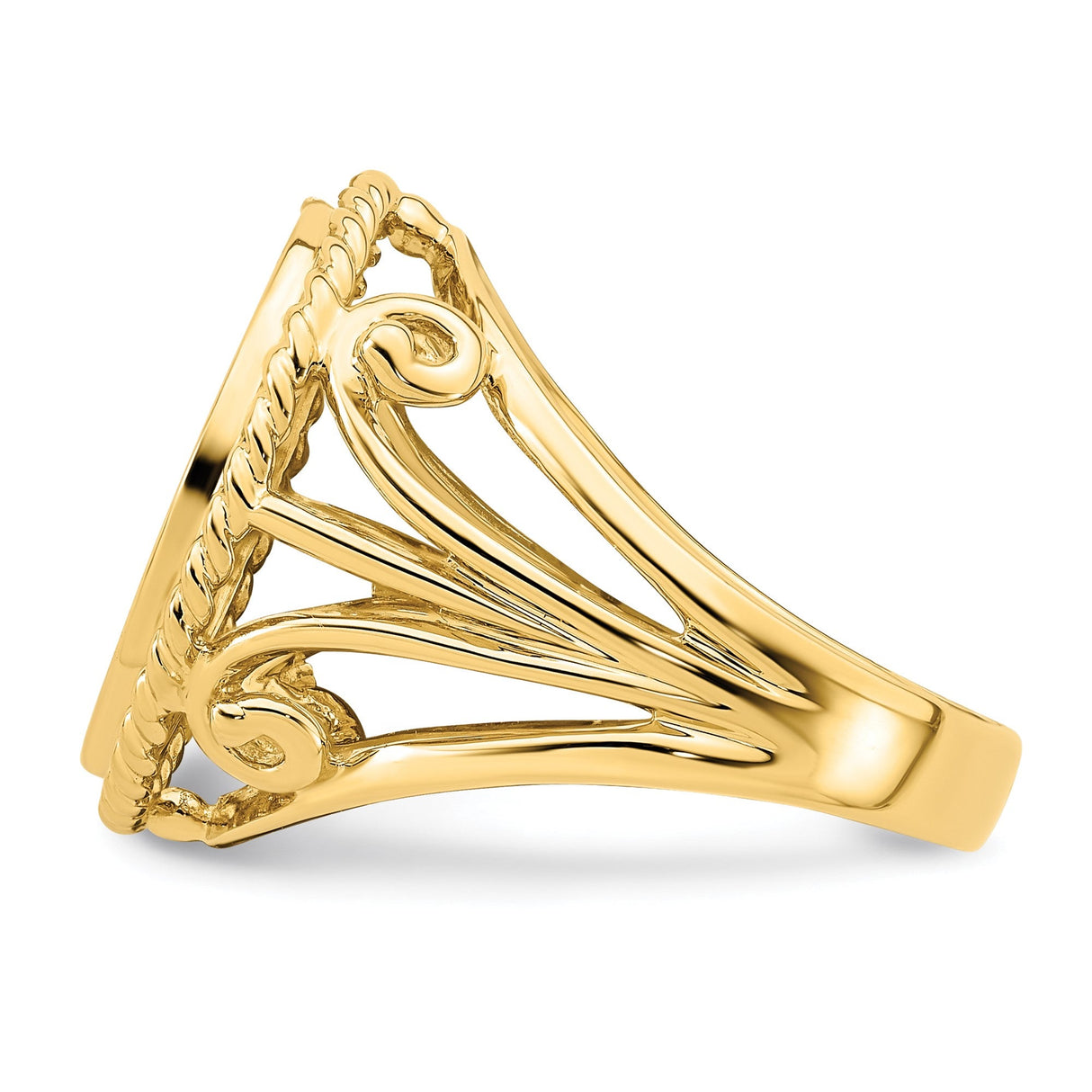14 mm 14k Yellow Gold coin bezel for 14 mm Coin — additional image